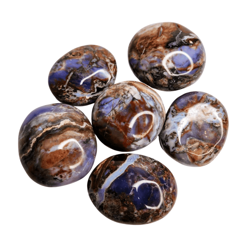 Violet Agate Palm Stone