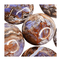 Violet Agate Palm Stone