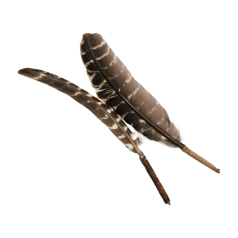 Turkey Feather (Hand Wrapped) - For Incense