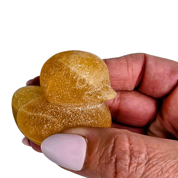 Yellow Calcite Duck - Mama