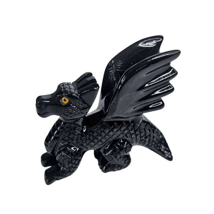 Black Onyx Dragon with Wings